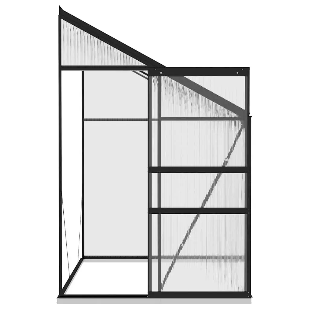 Anthracite Greenhouse with Aluminium Frame and PC Panels