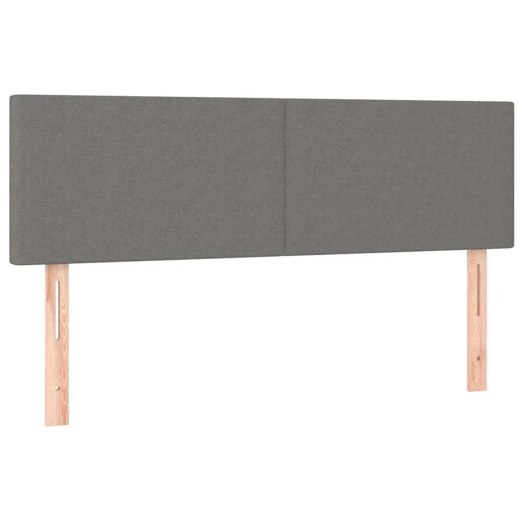 Dark Grey Fabric LED Headboard with Adjustable Height