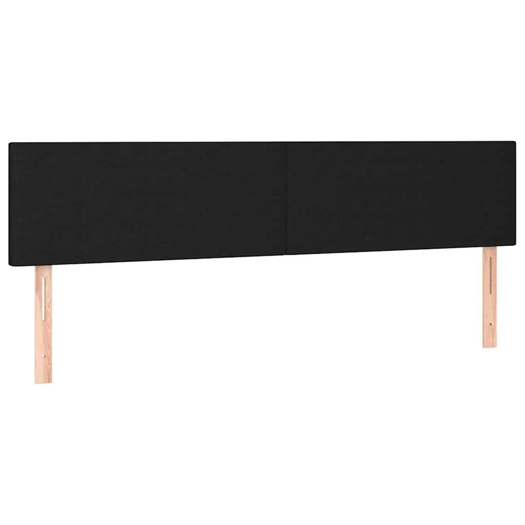 LED Headboard 160 cm Black Fabric Adjustable
