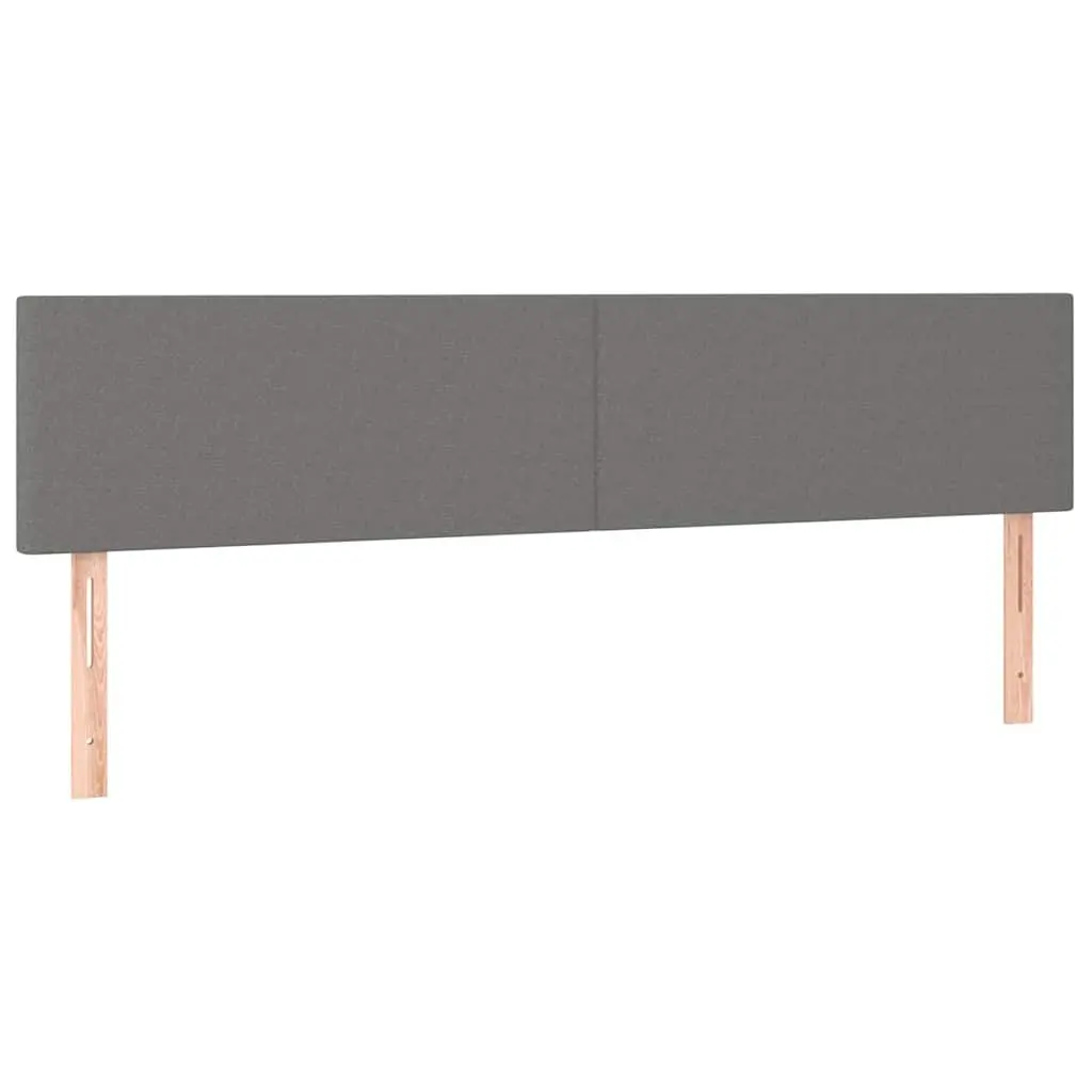 LED Headboard 200cm Dark Grey Fabric Wall Mount