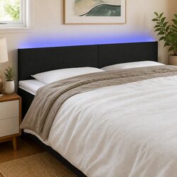 Stylish Black LED Headboard 200cm for Modern Bedrooms