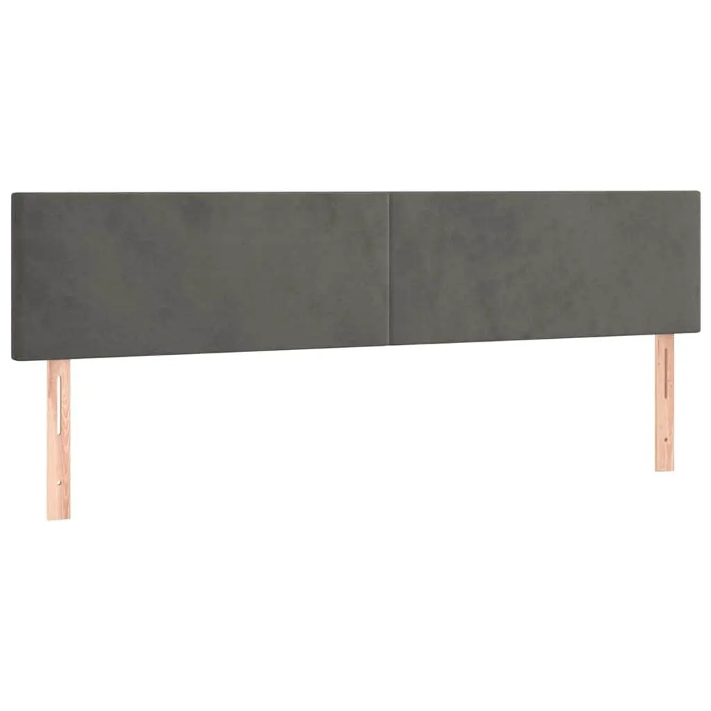 Grey Velvet LED Headboard 200 cm for Bed