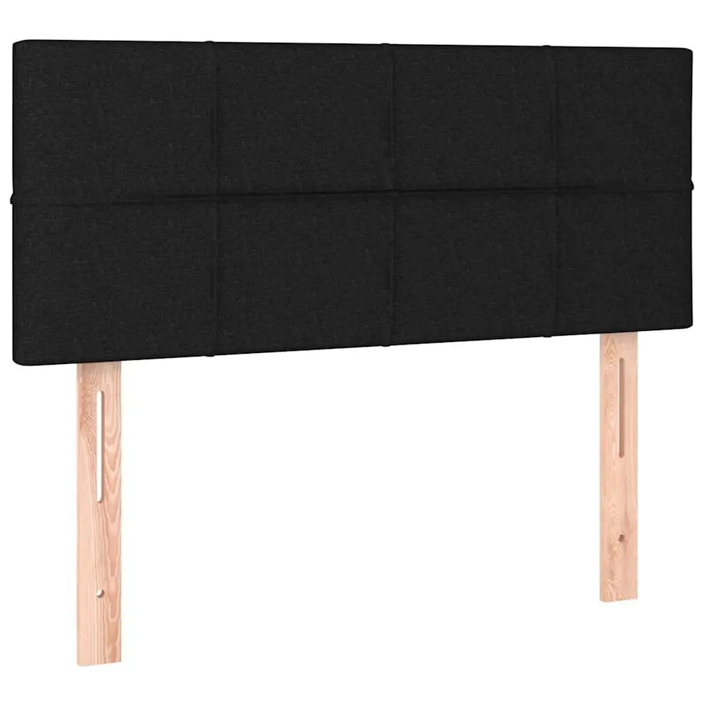 Adjustable Height LED Headboard 100cm Black Fabric