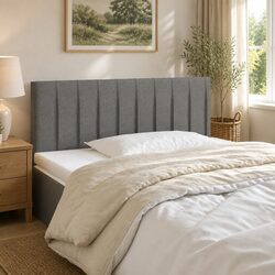 Stylish Grey LED Headboard 100x5x78/88 cm Adjustable Height