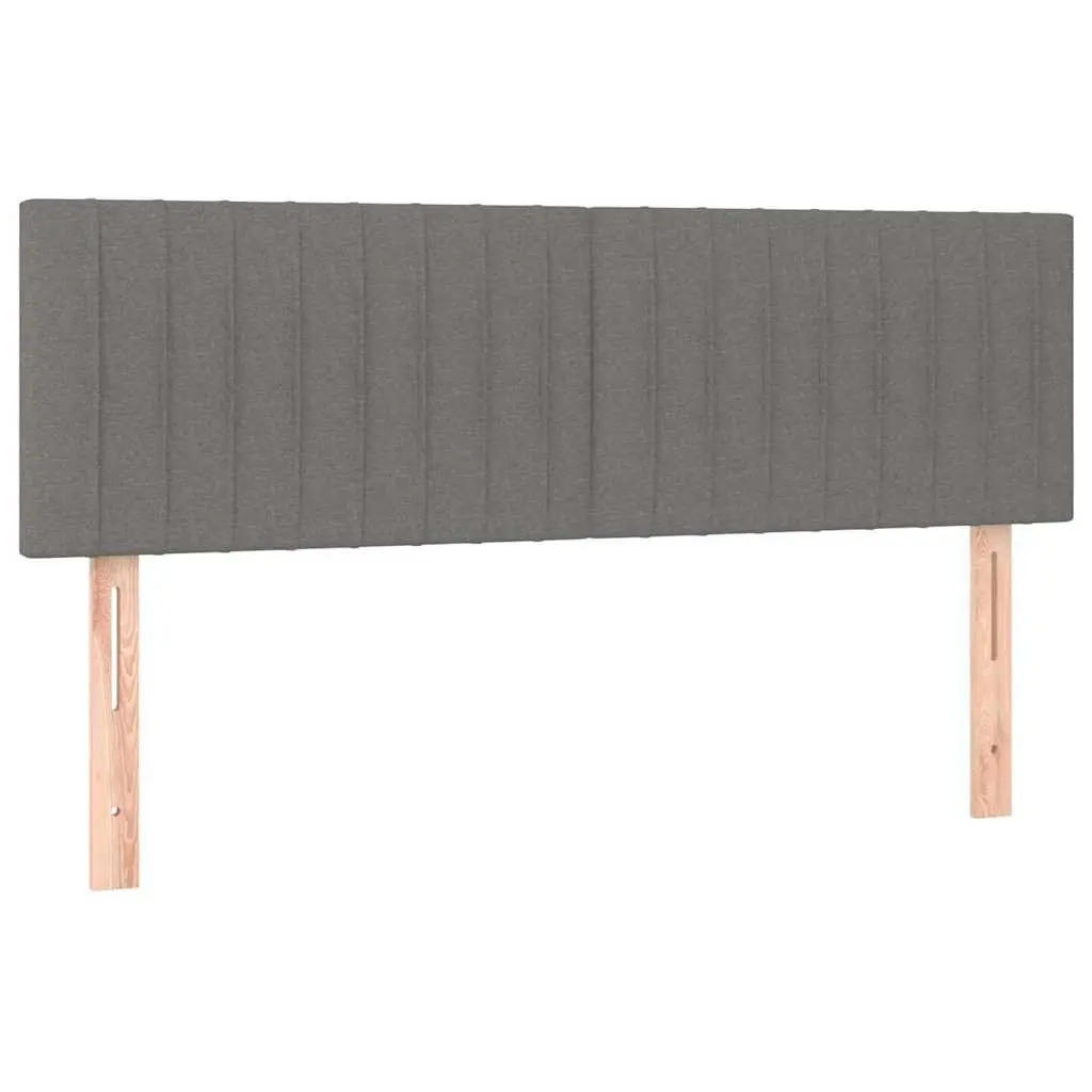 LED Headboard 144cm Dark Grey Fabric Modern Backrest Support