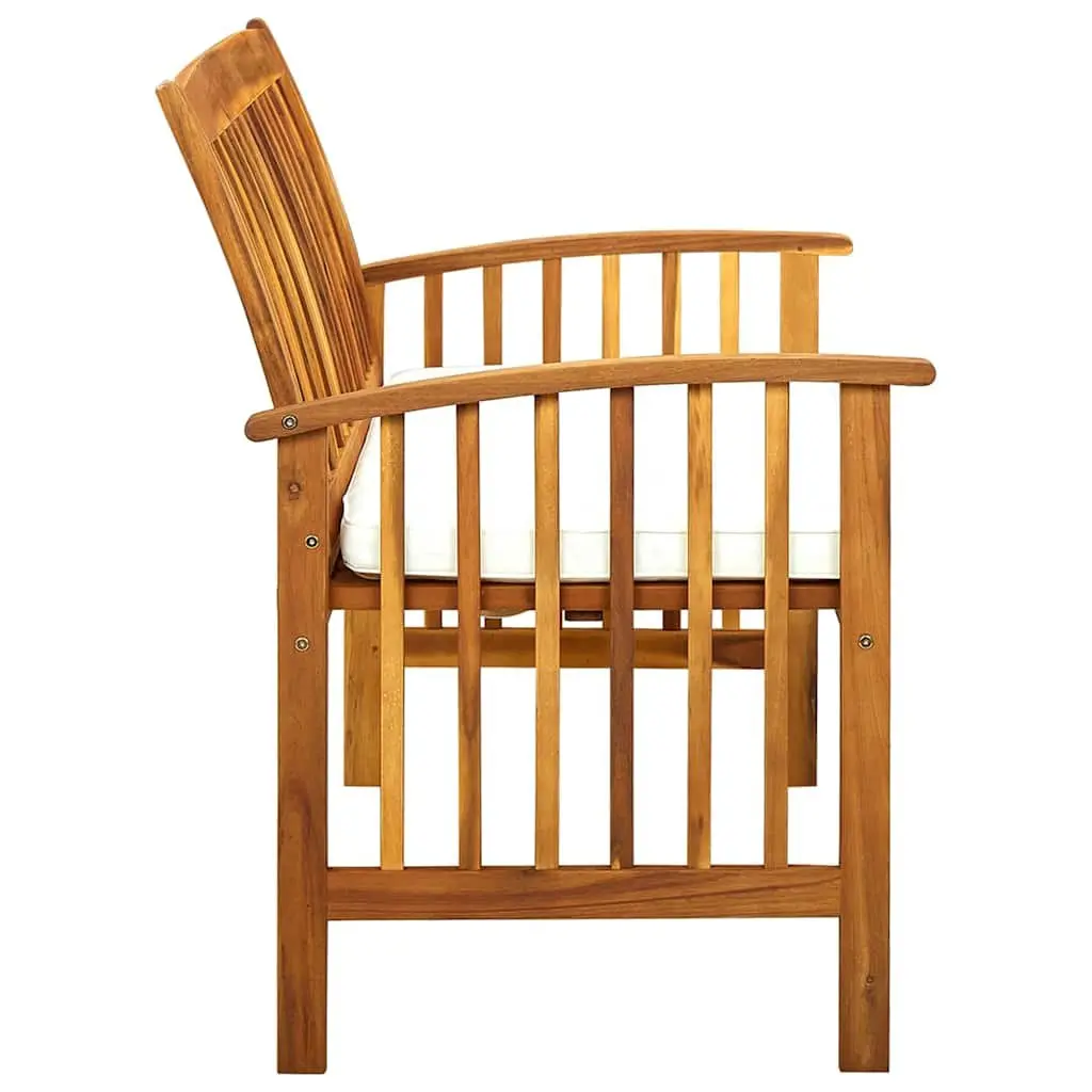 119cm Acacia Garden Bench with Cushion
