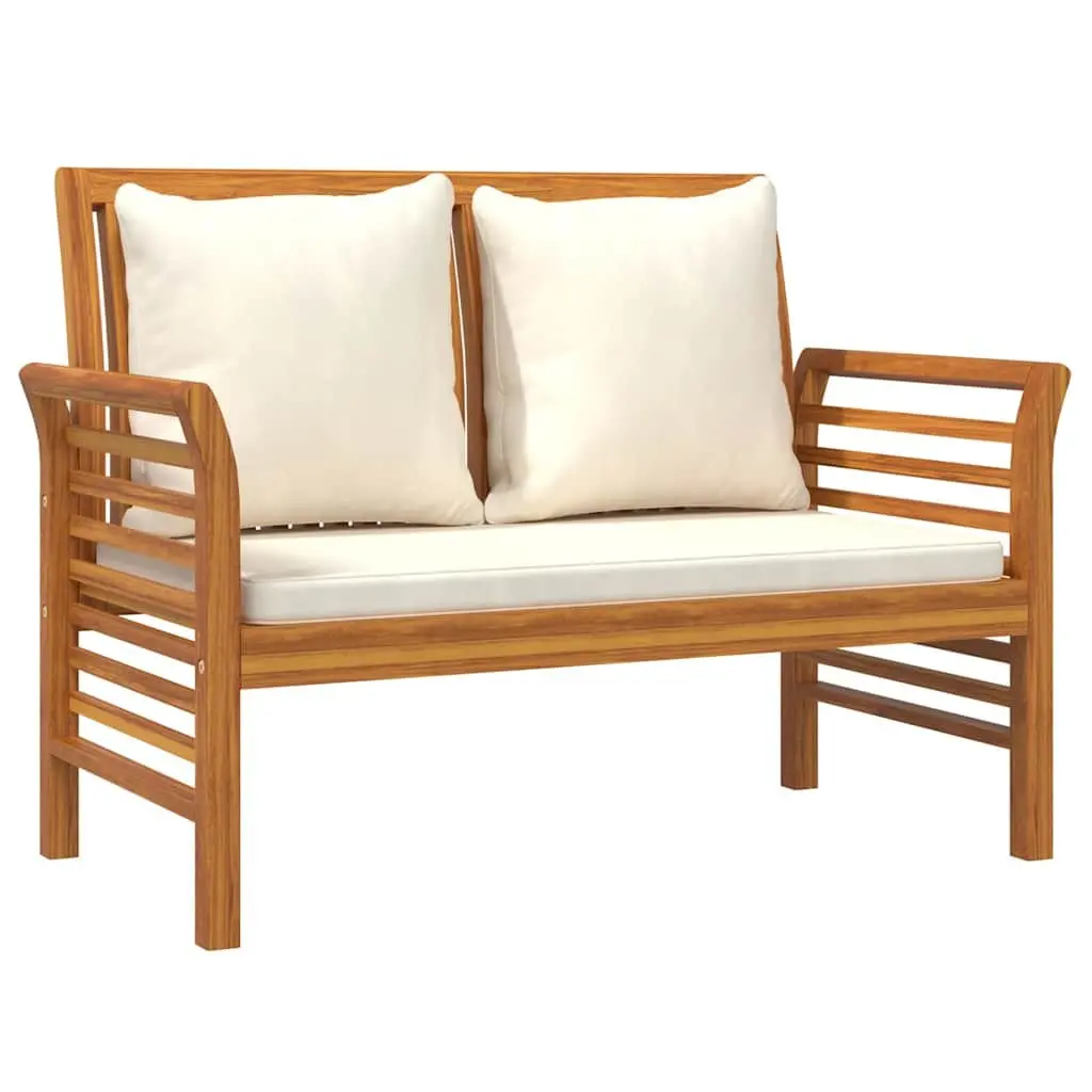 Solid Wood 2-Piece Garden Lounge Set with Cushions
