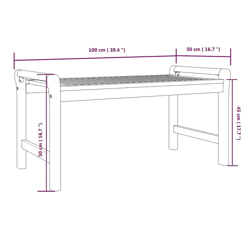 Outdoor 2-Piece Lounge Set with Cushions, Solid Wood