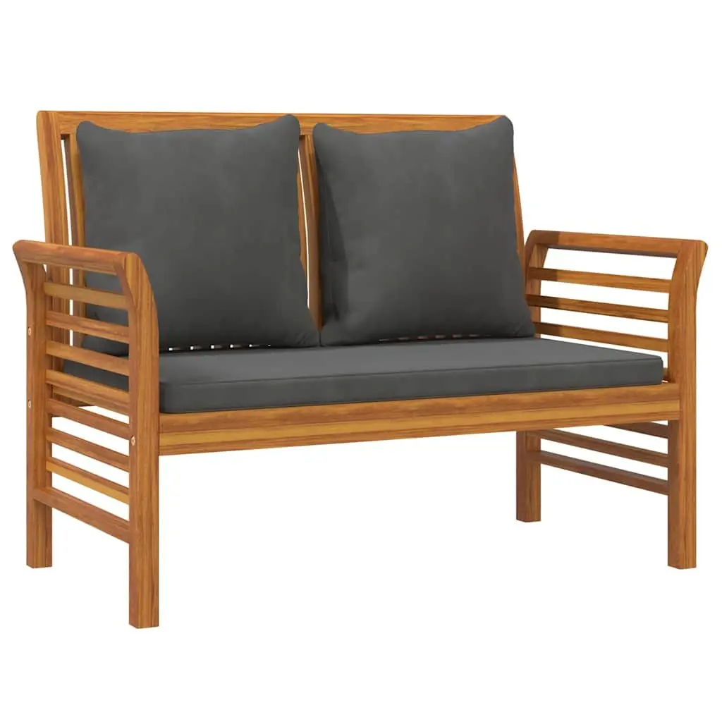 Outdoor 2-Piece Lounge Set with Cushions, Solid Wood