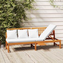 Solid Acacia Wood Day Bed for Outdoor Comfort