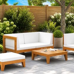 Premium Outdoor Sectional Sofa Lounge Set with Cushions