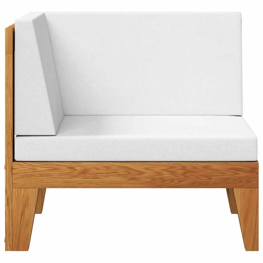 Outdoor Sectional Corner Sofa with White Cushions