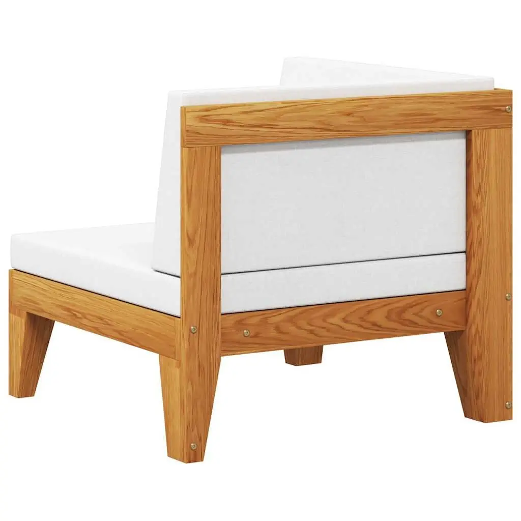 Outdoor Sectional Corner Sofa with White Cushions