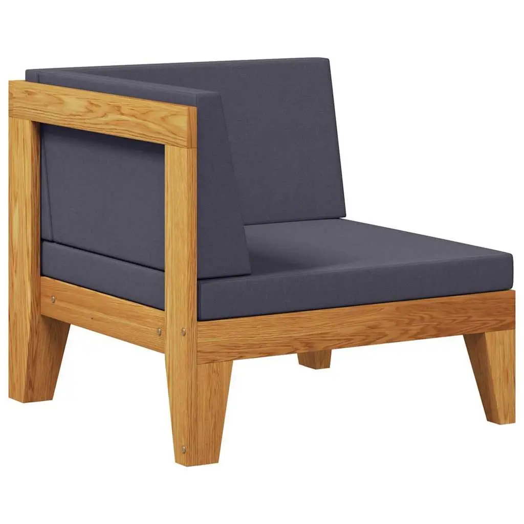 Outdoor Corner Sofa with Grey Cushions for Relaxation