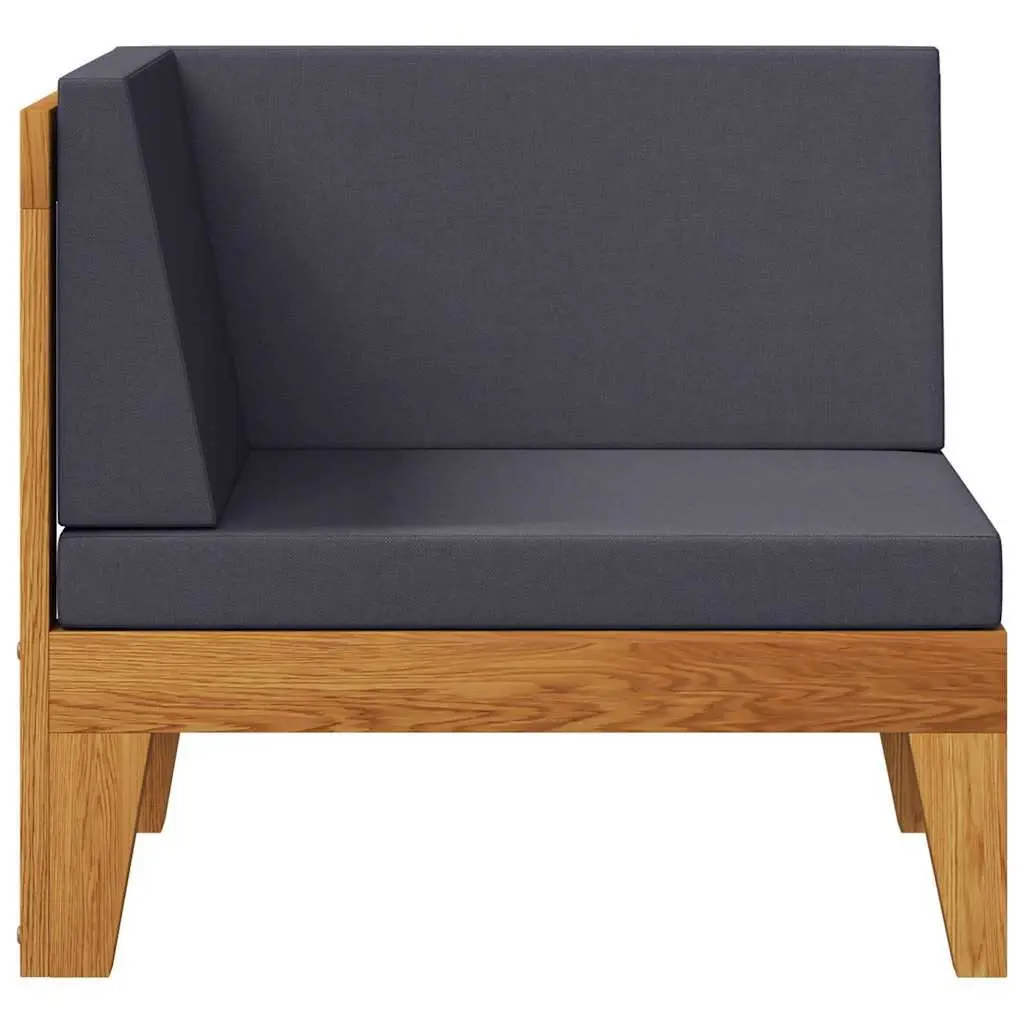 Outdoor Corner Sofa with Grey Cushions for Relaxation