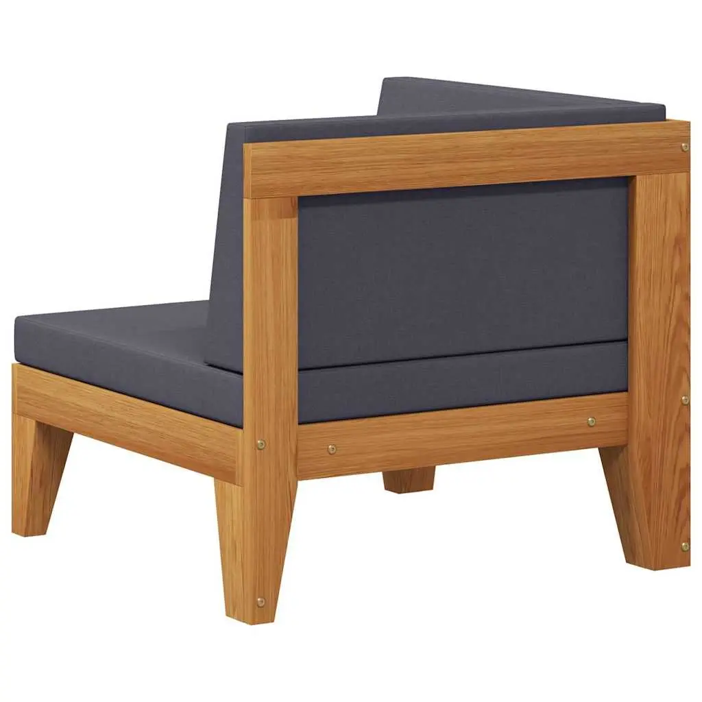 Outdoor Corner Sofa with Grey Cushions for Relaxation