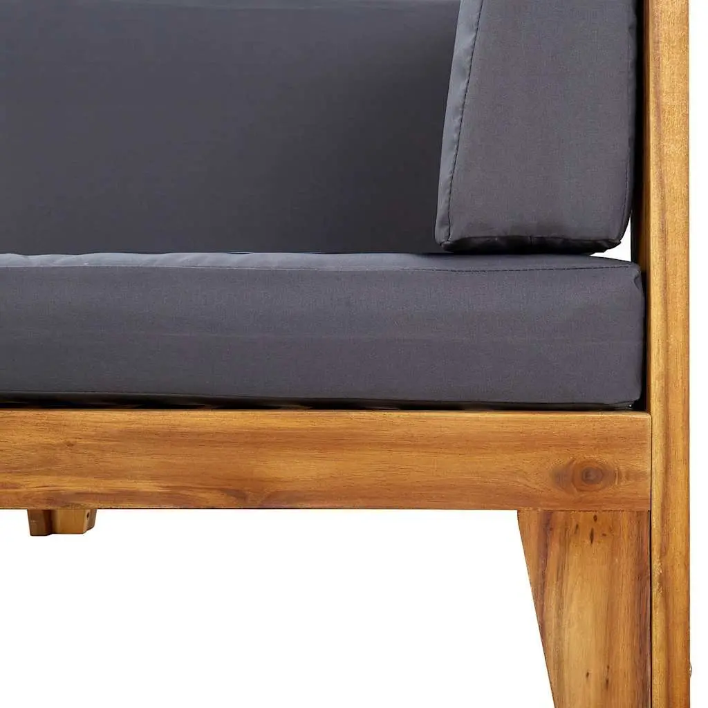 Outdoor Corner Sofa with Grey Cushions for Relaxation