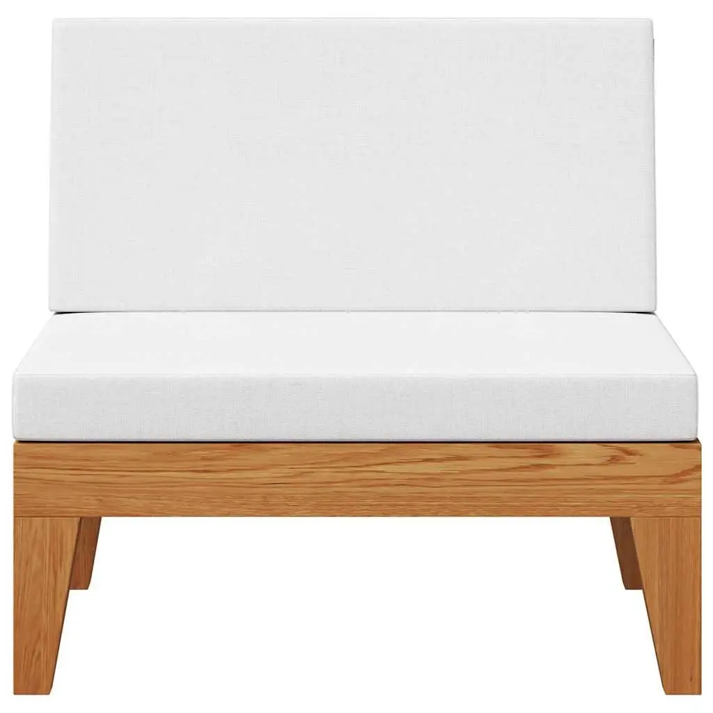Outdoor Middle Seat with White Cushions