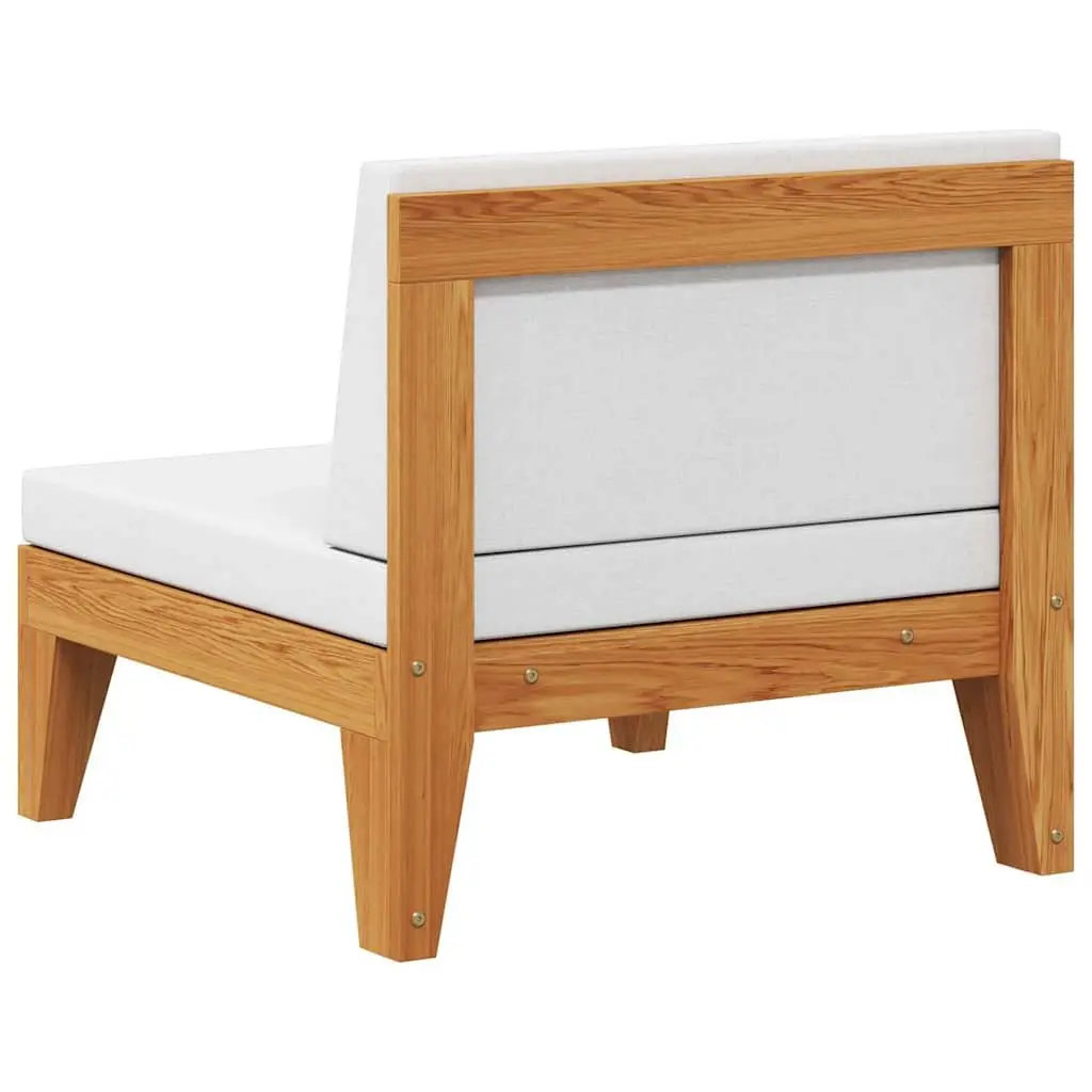 Outdoor Middle Seat with White Cushions