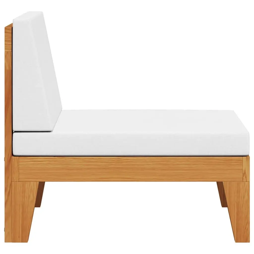 Outdoor Middle Seat with White Cushions