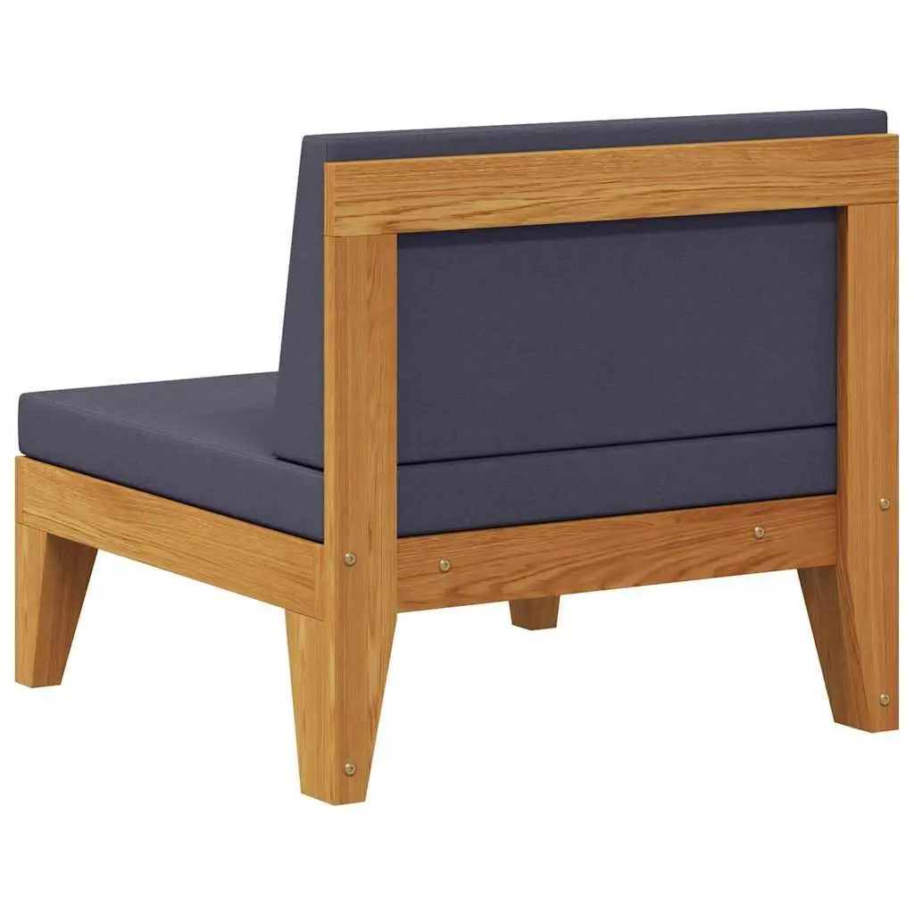 Grey Cushioned Middle Sofa for Outdoor Spaces