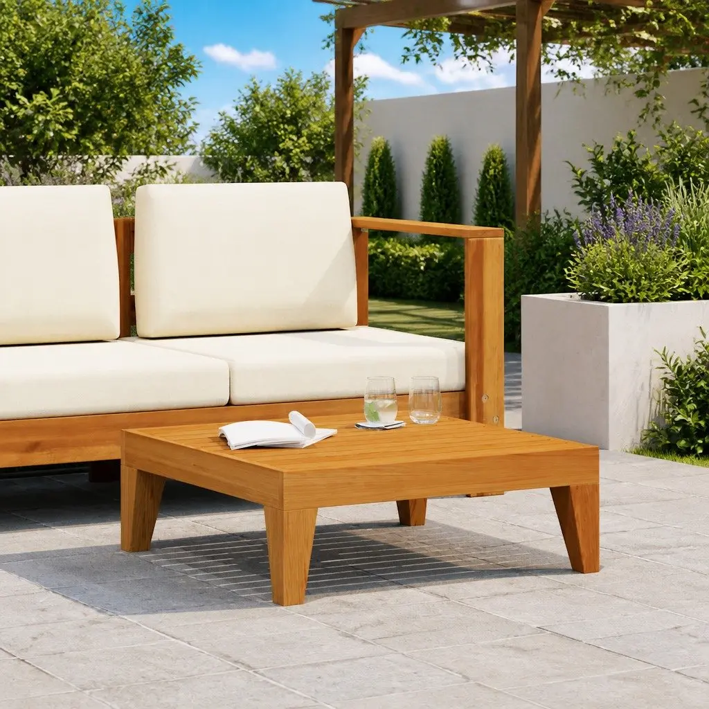 Solid Acacia Wood Garden Table 68.5x68.5x24cm