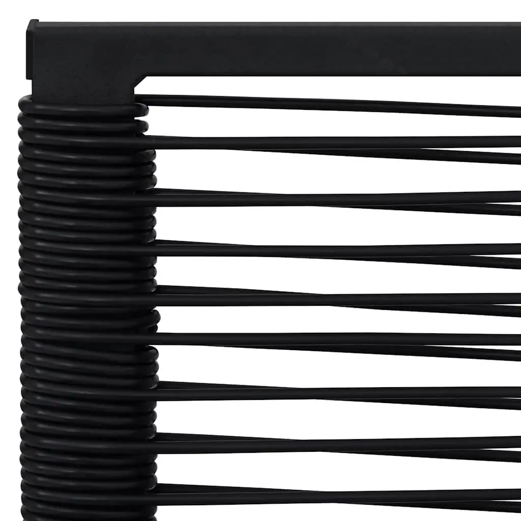 Garden Chairs PVC Rattan Steel Frame Black 2 Piece Set