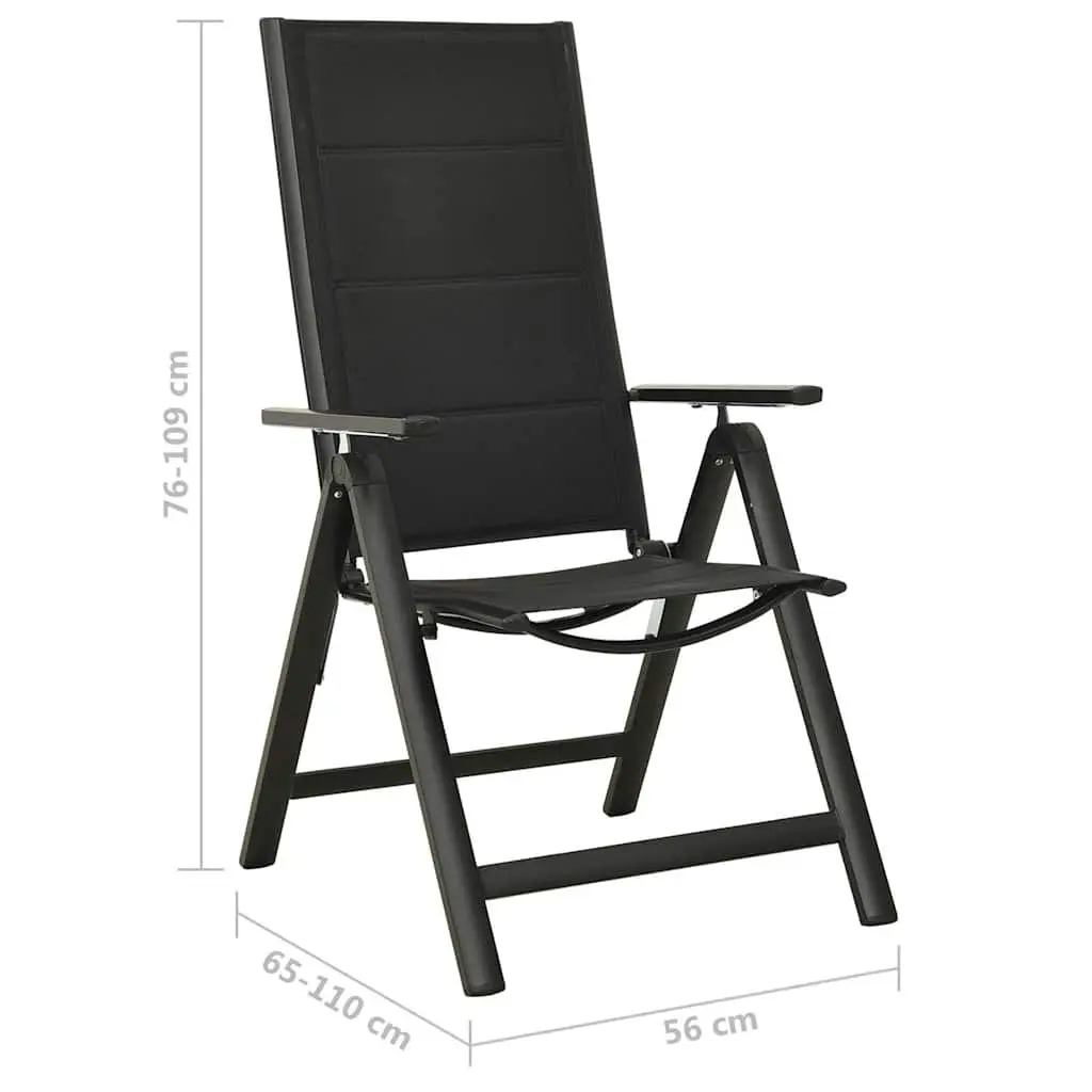 Folding Garden Chairs 2 pcs Outdoor Seating