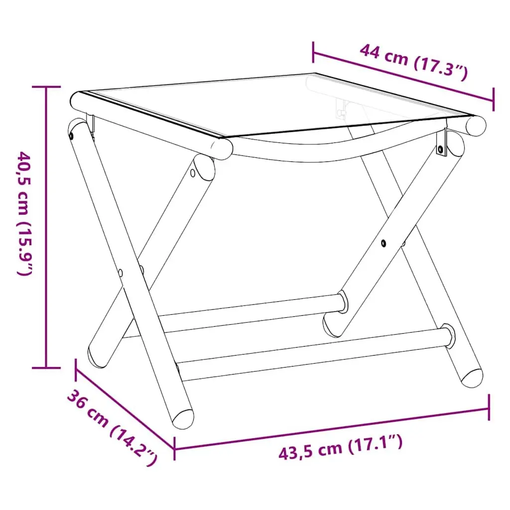Folding Footrest Aluminium Textilene Black Outdoor Garden Patio Furniture