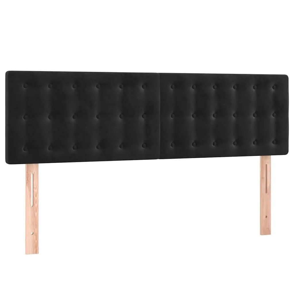 Adjustable LED Headboard in Black Velvet for Modern Beds