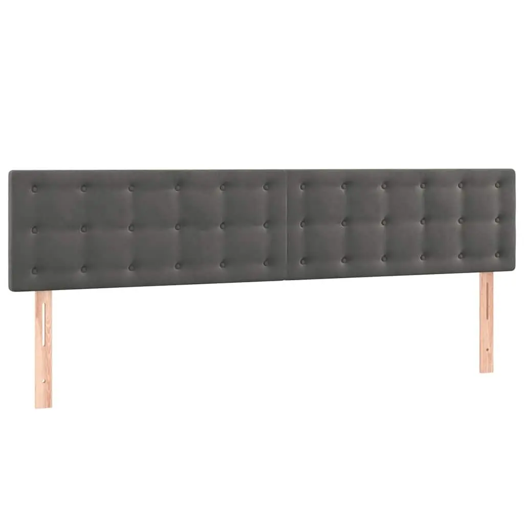 LED Headboard 160cm in Dark Grey Velvet