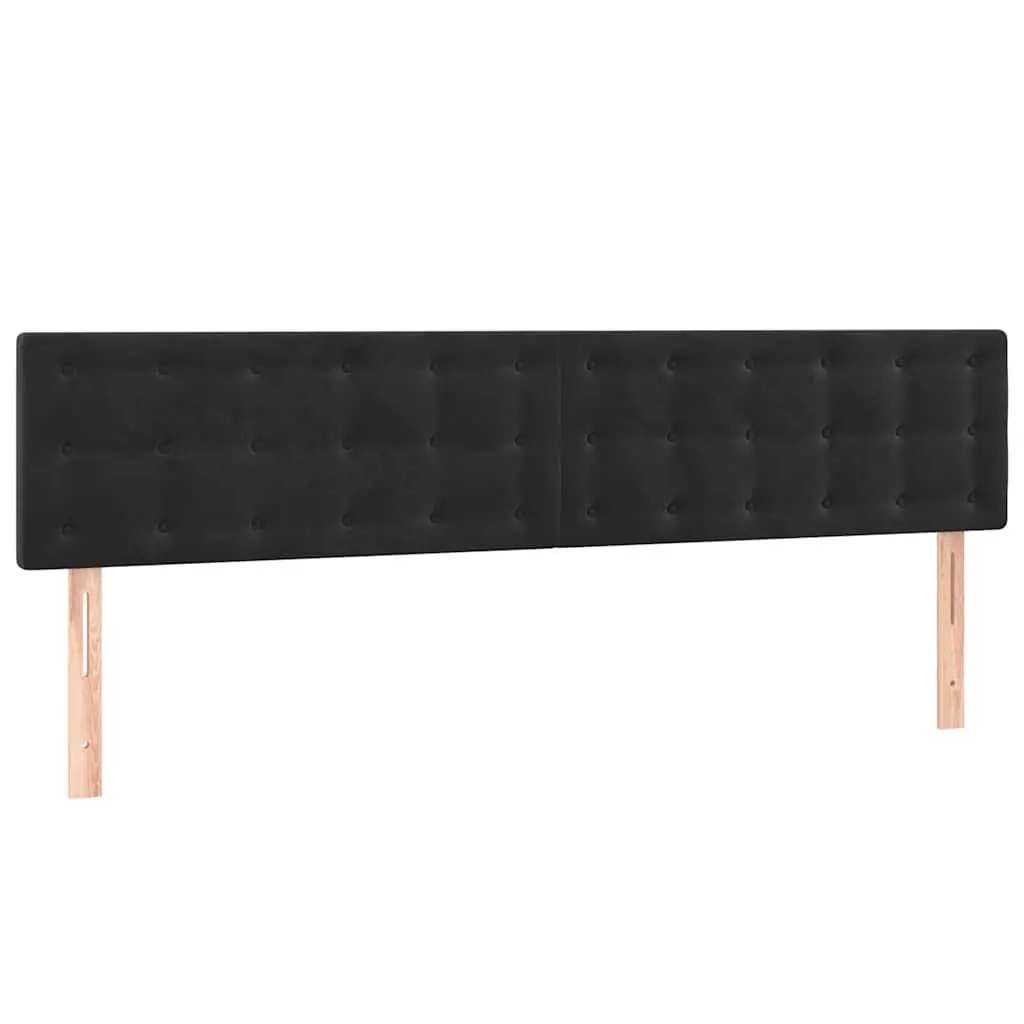 LED Headboard Velvet 200 cm Black with Adjustable Colourful Lights