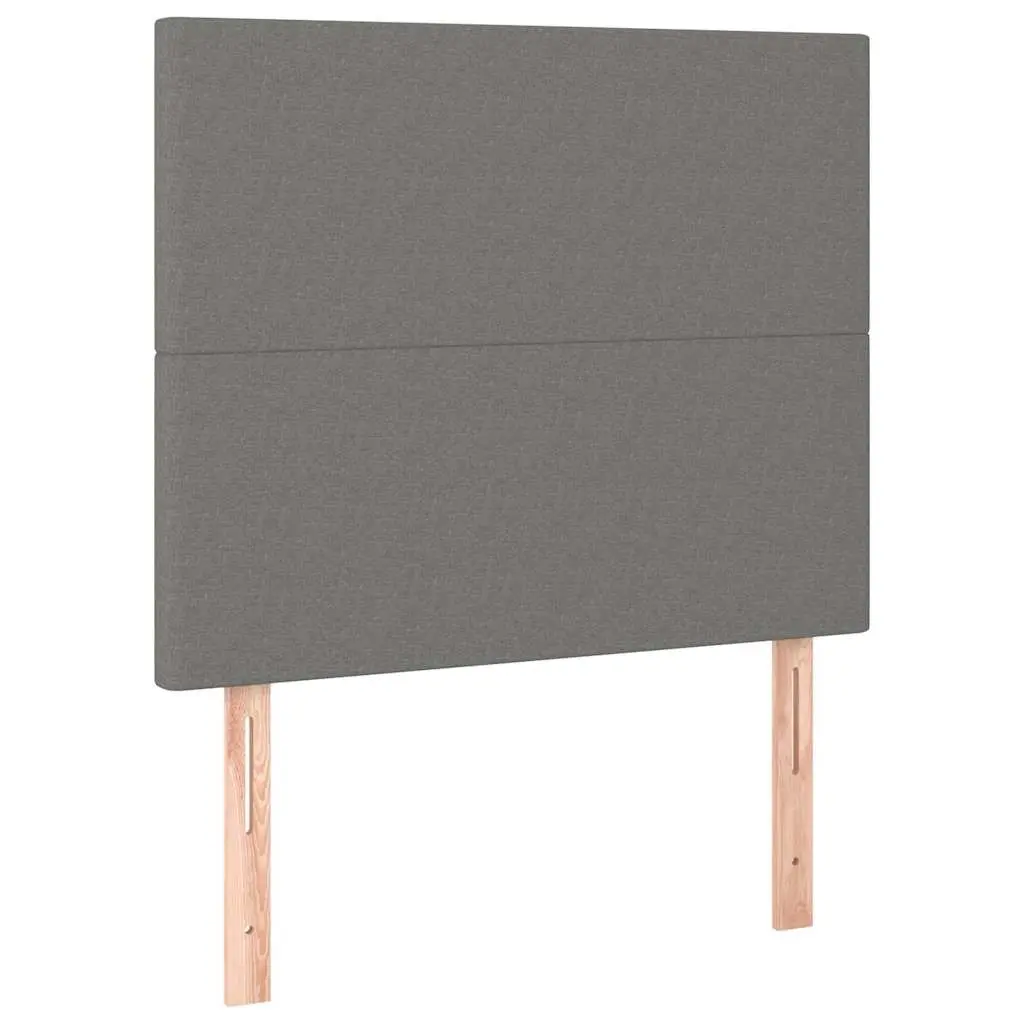 Dark Grey Fabric LED Headboard 80cm Adjustable Height