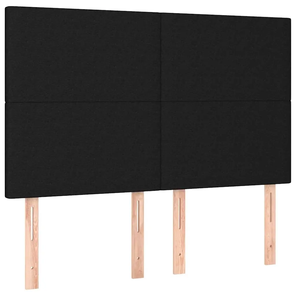 Upholstered Black Fabric LED Headboard 144cm