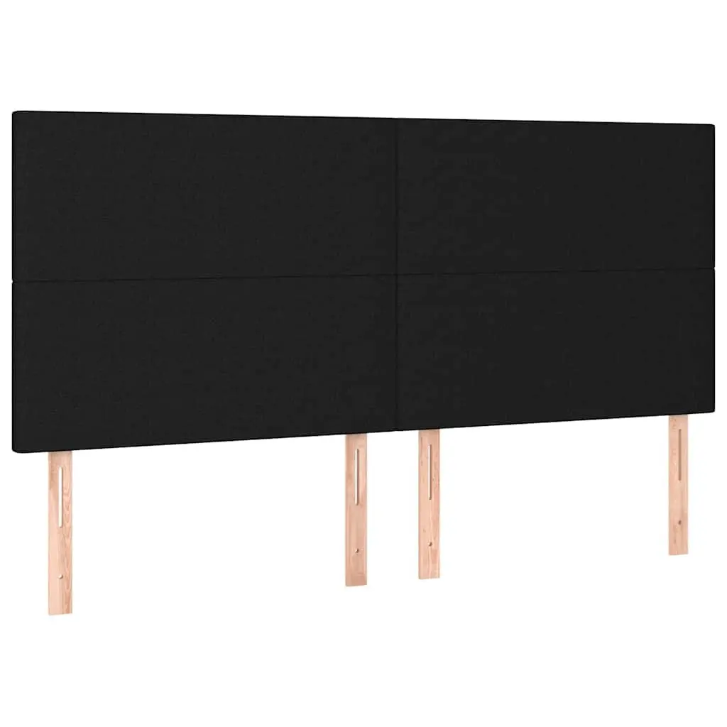 Black Fabric LED Headboard 160cm with Height Adjustment