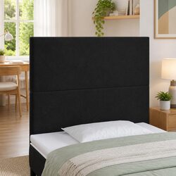 Stylish LED Headboard 80cm Black Velvet Bed Back Panel
