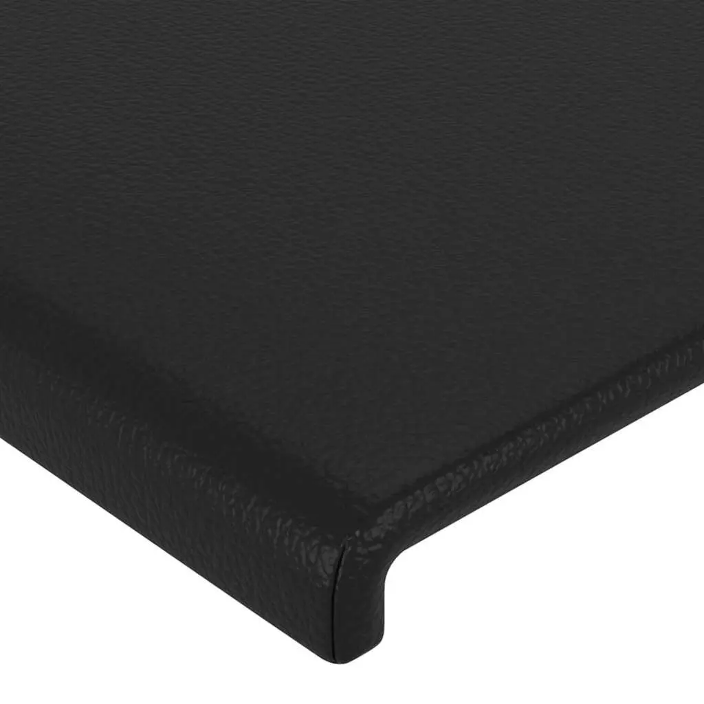 Black LED Headboard 80cm Faux Leather with Adjustable Lights