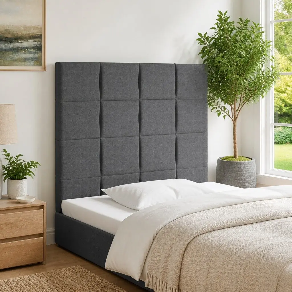 Dark Grey LED Headboard 100cm for Modern Bedrooms