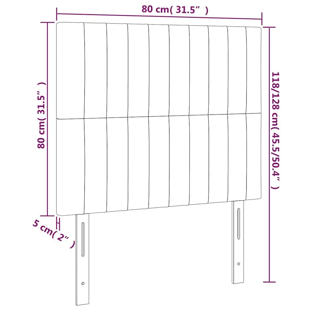 Adjustable Height LED Headboard in Grey Fabric