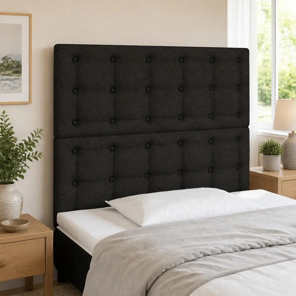 Black LED Headboard with Adjustable Height 80cm