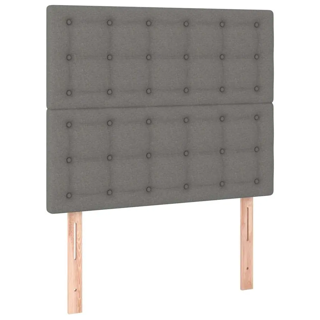 LED Headboard 100cm Grey Fabric with Adjustable Height