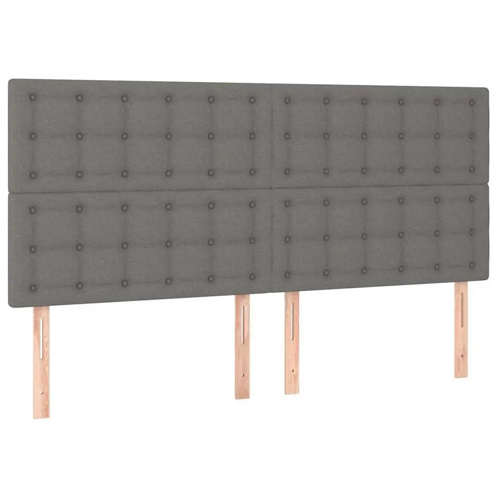 Grey Fabric LED Headboard 200cm with Adjustable Height
