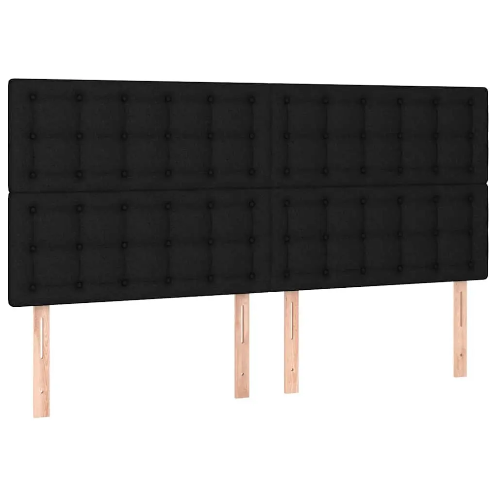 Black LED Headboard 200cm with Adjustable Height