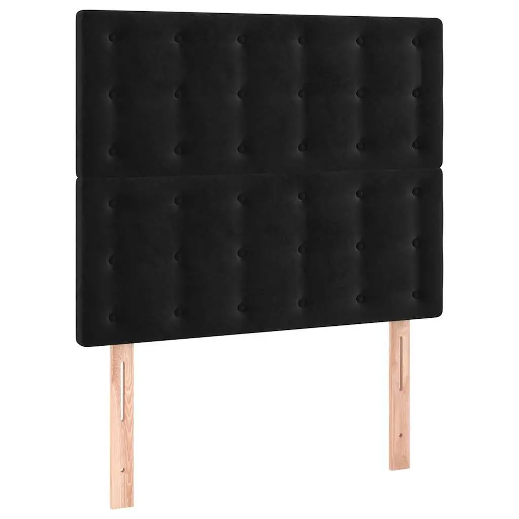 Black Velvet LED Headboard 100cm with Adjustable Height