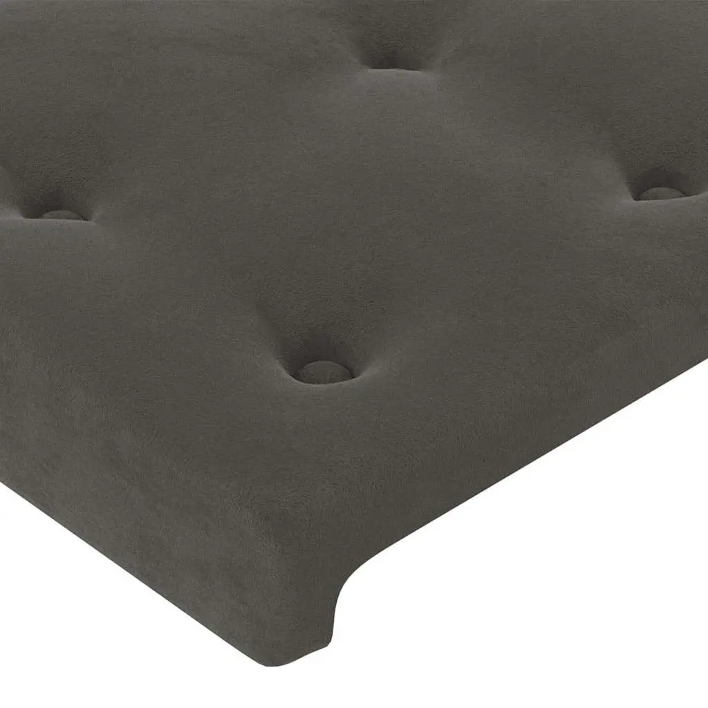Dark Grey LED Headboard with Adjustable Height