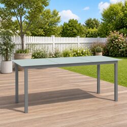Stylish Grey Garden Dining Table with Aluminium Frame