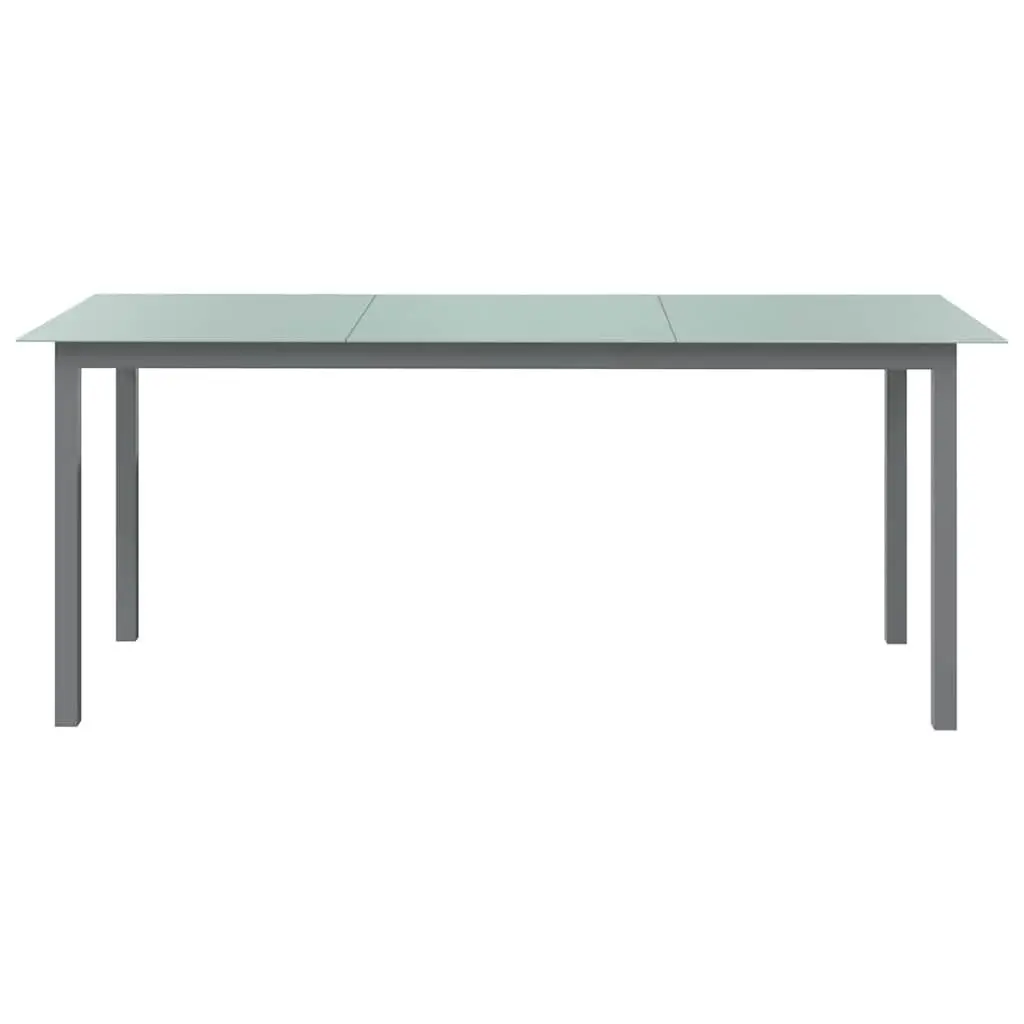 Grey Garden Dining Table with Aluminium Frame