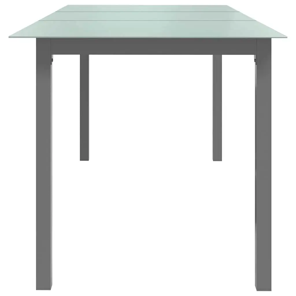 Grey Garden Dining Table with Aluminium Frame