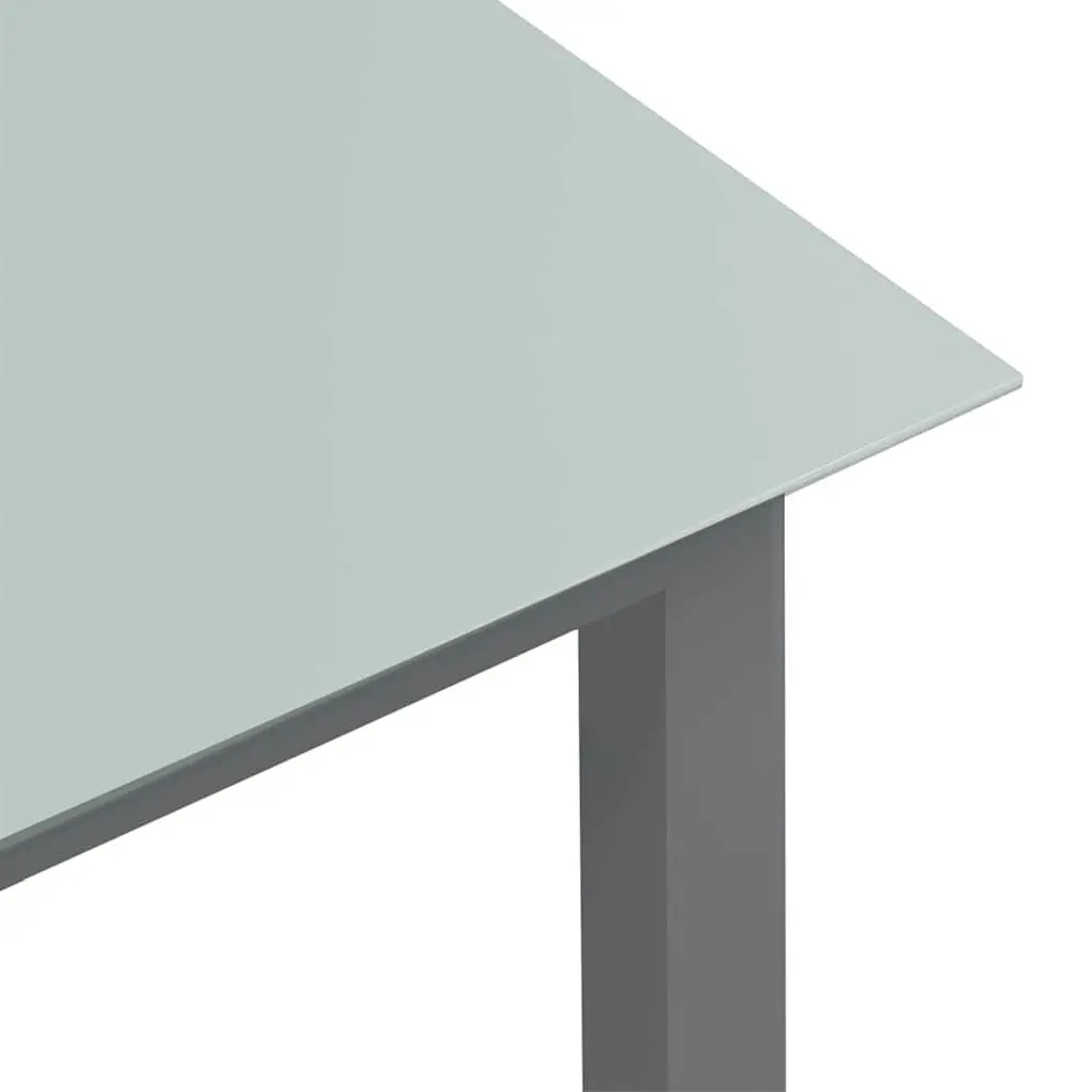 Grey Garden Dining Table with Aluminium Frame