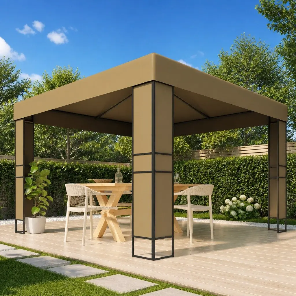 Double Roof Garden Gazebo 3x3x2.7m